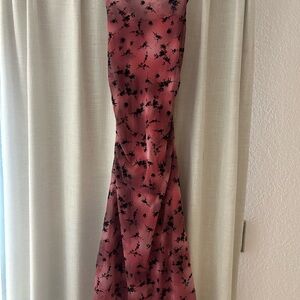 Wild Fable Pink and Black Floral Maxi Dress